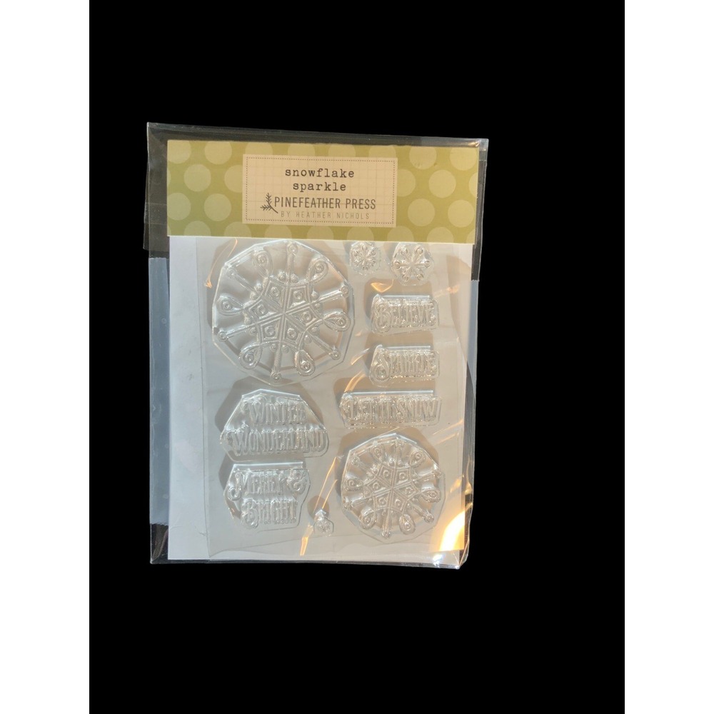Papertrey Ink Brand New Boutique Borders "Snowflake Sparkle"  Stamp & Die Set
